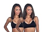 Anemone Women's Seamless V-Neck Padded Bralette with Adjustable Straps