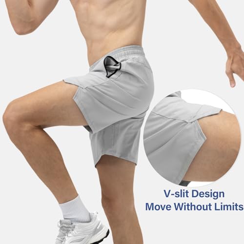 Mens Athletic Running Shorts 3 Pack Quick Dry Gym Workout Sports Pajama Shorts for Men with Zipper Pockets Drawstring4