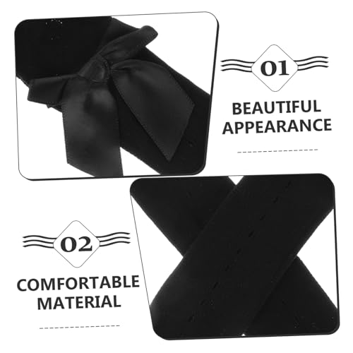 Girls Knee High Lace Stockings Bows 4 Pairs of Breathable Socks for Kids Elegant Striped Dress Decor Socks for Outdoor and Fashion Wear3