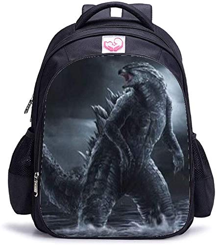 RDJM Mochila para niños Godzilla 2 niños de Escolar del Lienzo Mochilas Escolares Almuerzo Caja de Bolsas for niño y niña Grande portátil Capacidad Animado Mochilas (Color : 5, Size : 42cmX17cmX32cm)