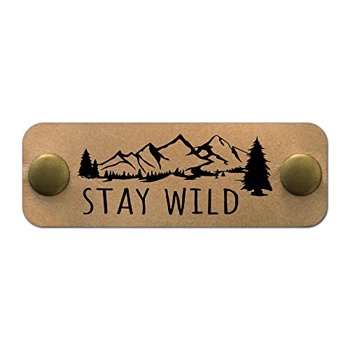 RUBDE Stay Wild Lederpatch für Snapback Cap Cover
