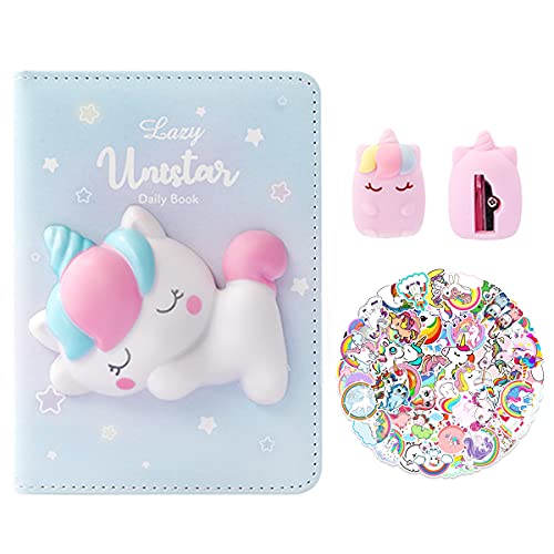 Girls Diary Unicorn Gifts Notebook Unicorn Pencil Sharpeners Unicorn Stickers, for Kids Gifts Party Favors Girls Diary Unicorn Gifts Notebook Unicorn Pencil Sharpeners Unicorn Stickers, for Kids Gifts Party Favors
