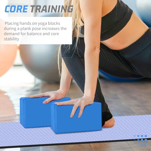 Yoga Blocks 4 Pack - Premium EVA Foam Bricks for Pilates Workout, Stretching, Meditation - Yoga Brick for Flexibility, Balance, Spine Strength, Non-slip and Lightweight Exercise Blocks(4 MixColor) - Image 7