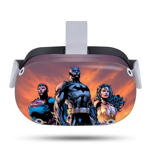 Head Case Designs Officially Licensed Justice League DC Comics Icons Trinity Comic Book Covers Vinyl Sticker Skin Decal Cover Compatible with Meta Quest 2
