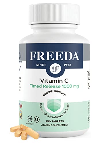 FREEDA Vitamin C - Timed Release 1000mg &ndash; Slow-Release for All-Day Immune & Antioxidant Support,...