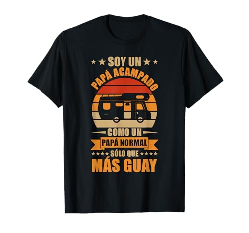 Regalos Autocaravana & Camping Papá De Camper RV Acampar Campistas Camiseta Unisex S Manga Larga Black Pequeño