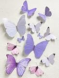 Giant Butterfly Wall Decor 12PCS - Large Decorations for Birthday, Baby Shower, Fairy Tea Party Supplies, Home Room Art
