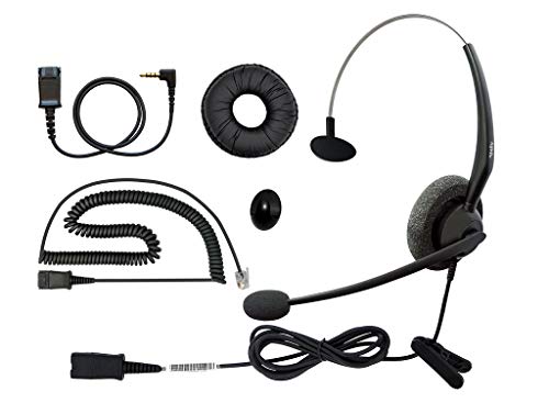 Phone Headset Rj9 Compatible With Grandstream Yealink Snom Panasonic Telephones Microphone Noise Cancelling Plus 3.5 Mm Adapter For Smartphone #TOP7