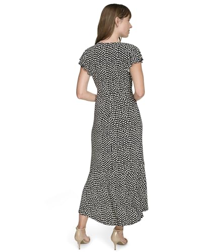 Tommy Hilfiger Women's Empire Waist V Neck Printed Jersey Midi Dress3