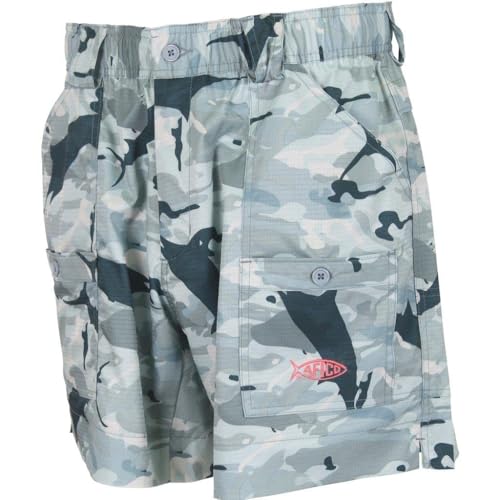 AFTCO Bermuda de pesca original CAMO, Camuflagem cáqui, 39