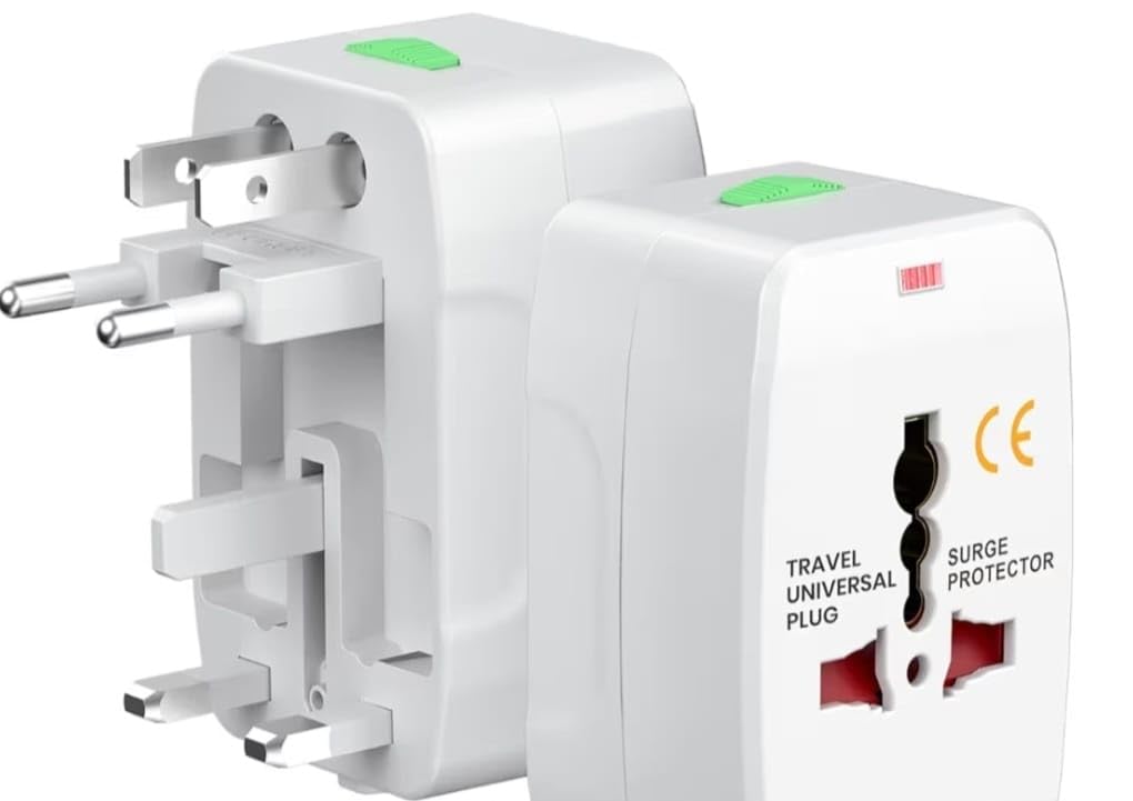 Travel Adapter with 6A AC Socket Output,Universal AC Socket, All in One International Travel Fast Charging Adapter,Suitable for 180+ Countries US,UK,EU,AUS,Etc(White)-picture-45