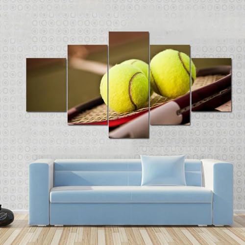 Tableau decoration murale tennis impression sur toile 5 pièces GONGCAO