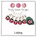 Ladybug Charms Snag Free Knitting Stitch Markers With Storage Case | Handmade by Pretty Warm Designs | Cute Metal Charm Ring Knit Marker Set Stitch Counter Accessories Knitter Gift for Christmas