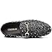 COSIDRAM Men's Glitter Studded Dress Shoes Fashion Metallic Sequins Gold Buckle Spikes Rivets Luxury Wedding Party Loafers Black 8.5