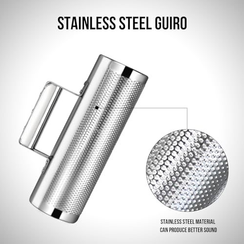 image for Soulmate Guiro Instrument Stainless Steel Guiro 8