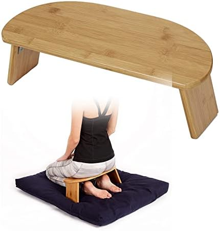 Z&HA Meditation Stool,with Hinged Folding Legs, Premium Kneeling Stool for Meditations, Prayer, and Yoge, Portable Folding Ergonomic Yoga Bench,for Zen Meditation Posture & Yoga