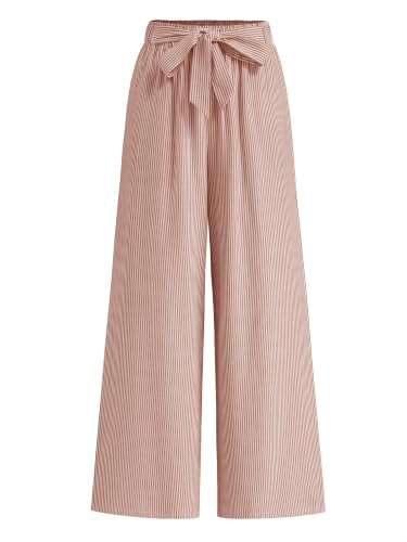 Image of BTFBM Striped Palazzo Pants for Women Casual Summer 2026