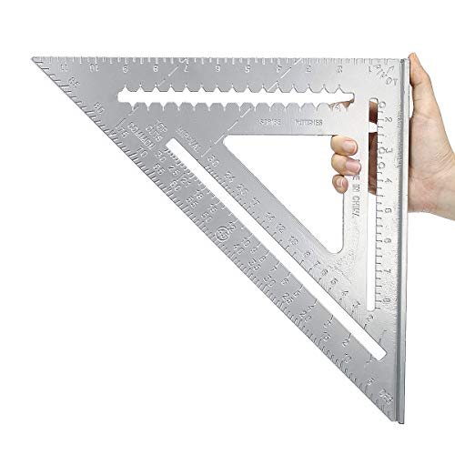 Regla Triángulo de Ángulo Recto Aluminio 12 pulgadas miniatura 6