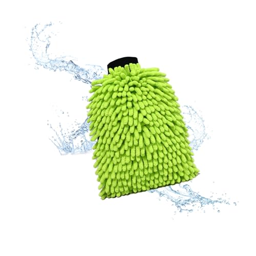 DU Life Gant de Lavage de Voiture, 1 Gant de Nettoyage de Voiture en Microfibre, sans Traces, Anti-Rayures, Super Absorbant, Doux 3 en 1 avec côté Poli,