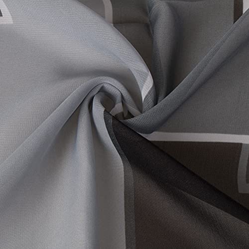Lmverna Women's Fashion Geometric Print Scarf Sunscreen Shawls Wraps Chiffon Scarves Popular Shawls (Black+Grey) #TOP1