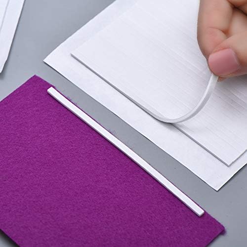 1000 Pieces Foam Sticky Strips Double Sided Dual-Adhesive 3D Foam Tapes Foam Pop Strips Adhesive Mount for Shaker Card Scrapbooking, 20 Sheets, 3.9 by 0.12 by 0.07 Inch