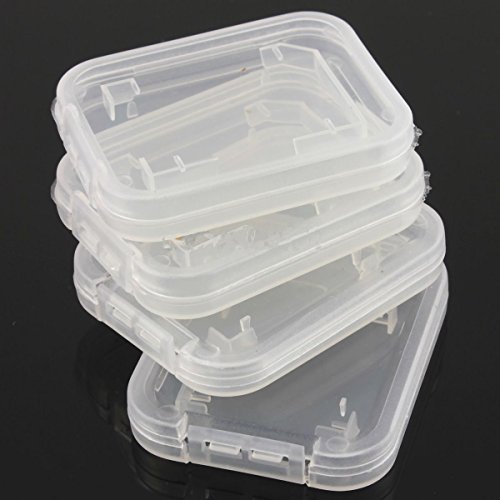 Gootrades Transparent Standard Sd Sdhc Memory Card Case Holder Box Storage Boxes (Pack Of 10) #TOP3
