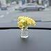 HUFIDA Flower Car Accessories Dashboard Plant Decorations, Set of 3 Mini Flowers Bouquet Car Decor for Women Aesthetic (Colorful)