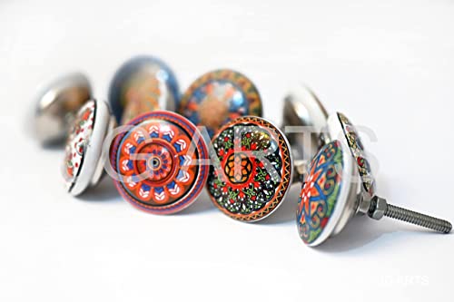 Jgarts 10 X Mix Vintage Look Flower Ceramic Knobs Door Handle Cabinet Drawer Cupboard Pull Mandala Xfer #TOP2