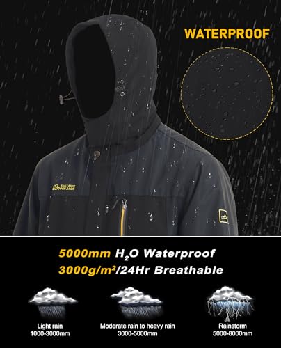 image for MAGCOMSEN Waterproof Raincoat & Travel Jacket - Windbreak & Mountain C
