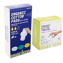 Organic Light Cotton Tampons with Compact Plant-Based Applicators + Organic Cotton Pads | Fragrance Free, Toxin Free