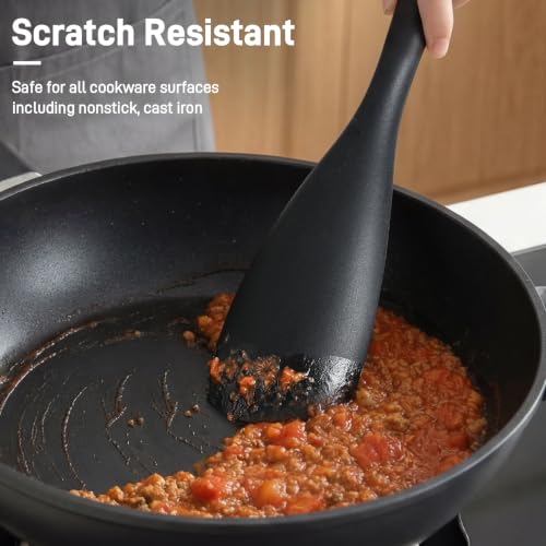 3 PACK Silicone Cooking Spatula & Spoon for Nonstick Cookware — view 3