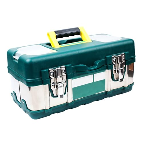 Stainless Steel Tool Organiser Portable Tote Tray for Tools, Tool Box Organiser, Portable Tote Tray for Tools, Green, 14Inch-19Inch(19 inch stainless steel tool box)