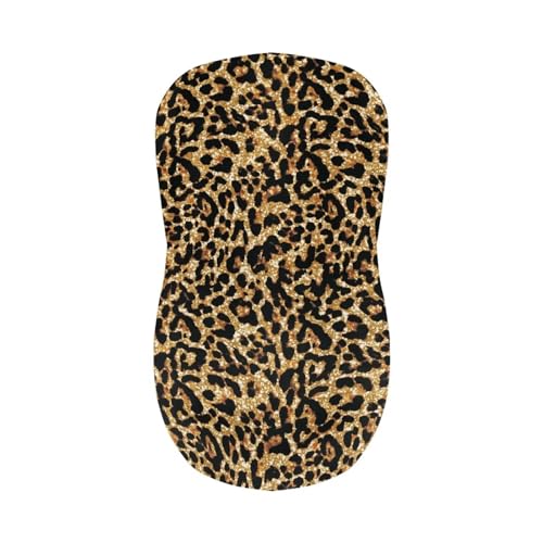 Image of Brown Leopard Bar Stool Seat Covers with Elastic Band Bar Stool Covers with Backs Non-Slip Elastic Square Barstool Covers Slipcovers Set of 2