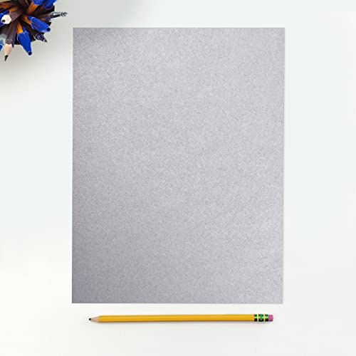 Luxpaper 8.5" X 11" Cardstock | Letter Size | Silver Metallic | 105Lb. Cover (192Lb. Text) | 50 Qty #TOP2