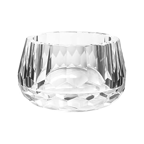 DONOUCLS Crystal Candy Dish Tiny Hand-Cut Small Decorative Bowl H2.4" x W3.2" for Home Cover