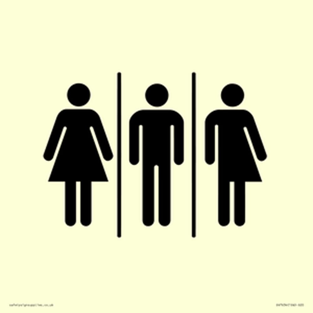Female, Male and Non-gender specific Sign - 200x200mm - S20