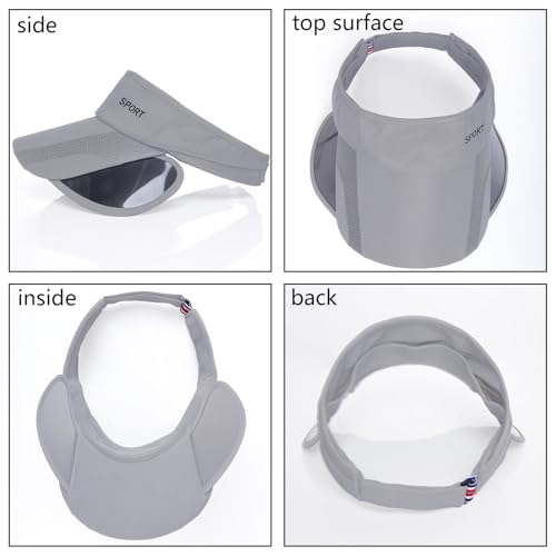 Image of Marrywindix Sport Wear Athletic Visor Sun Sports Visor Hat Adjustable Cap with Retractable Brim for Women and Men