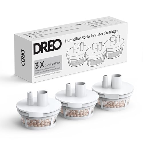 Image of DREO Scale-Inhibitor Cartridge 3-Pack for Humidifier HM755S, Prevent Mineral Buildup, Triple-Layer Tech, Extend Humidifier Life, Safe Material