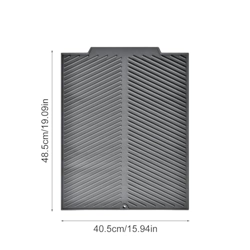 Alfombrilla de secado de platos plegable con escurridor para fregadero 5