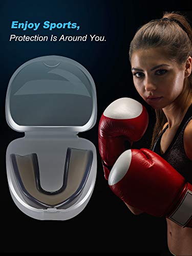 Hsei 10 Pieces Sports Mouth Guards Sports Mouth Protection Athletic Mouth Guard With Portable Box For Adult And Youth, 5 Colors #TOP4