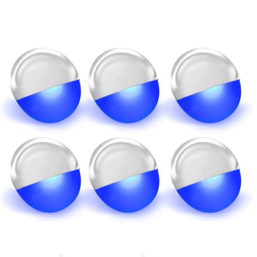 Dream lighting Boat Decking Lights LED Courtesy Light Waterproof 12v Marine RV Trailer 0.1W Blue Lighting 1.7 inch Pack of 6