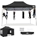 Produktbild COBIZI Pavillon 3x4,5 wasserdicht stabil Winterfest 2.0, Pavillon 3x4,5 Faltpavillon 3x4,5 Partyzelt, Gartenpavillon UV Schutz mit 4 Seitenteilen Festival Partyzelt Sonnenschutz Pavillon, Schwarz