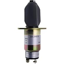 12V Fuel Shut Off Throttle Solenoid 106370 for Kubota Engine DF750 GF750 WG750 DF972 Skyjack Scissor Lift SJ600 SJ6826RT SJ7027RT SJ7135RT