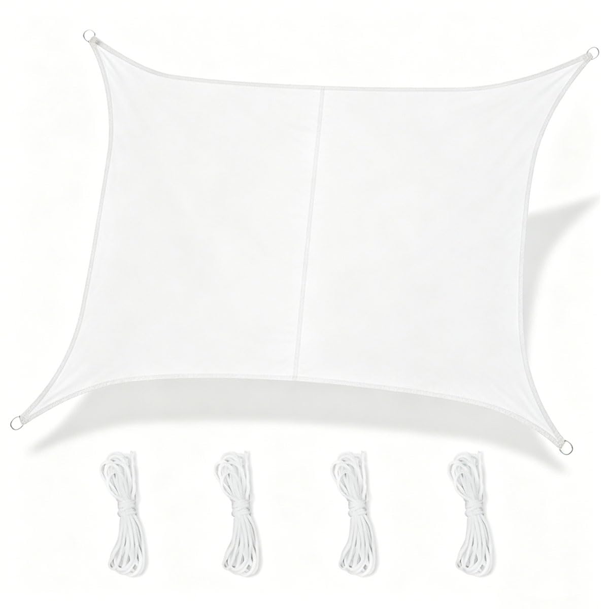 Retractable Wave Sun Shade Sail with Mounting Rope,Waterproof Pergola Canopy Cover Outdoor Patio Deck Wave Awning Canopy 95% UV Block for Outdoors, Garden, Patio, Y(Size:3x6m(WxL),Color:White)