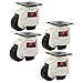 Gatuida 4pcs Universal Foma Casters 360 Degree Swivel Castors Swivel Wheels Appliance Caster Wheels Workbench 4 Caster Wheels Aluminum Alloy to Rotate Support Wheel Adjustable