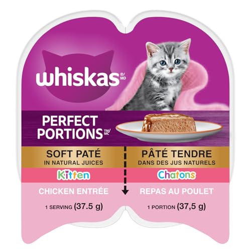 WHISKAS Perfect Portions Kitten Wet Cat Food Paté - Chicken Entrée 75g (24Pack) image 6