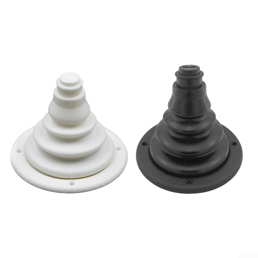 Cuffia in gomma per cavi del cambio per barche, yacht e navi, copertura protettiva a soffietto per barche a motore, 102 x 120 mm, nero o bianco (nero)
