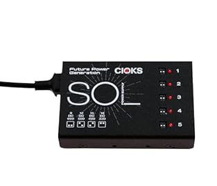 Ultra-low noise achieved by multistage filtering 5 isolated DC-outlets, 6W each Total maximum power 30W Mounting hardware for Pedaltrain and Templeaudio Boards included 9 Flex cables included