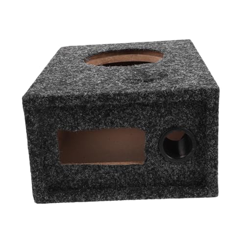 Abaodam Audio Box for Vehicle Subwoofer Noise Reduction Vibration Control Easy Installation Heavy Duty Carpet Covered Speaker Housing