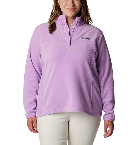 Image of Columbia Womens Benton Springs Half Snap II Pull Over Fleece Jacket, Dark Stone /Canoe /Vintage Blue, 3X